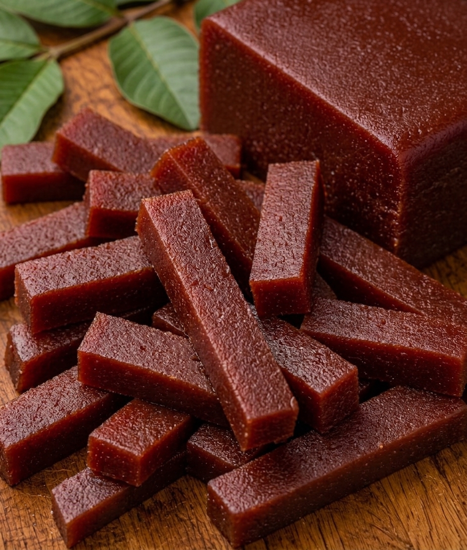 Bastones de dulce de guayaba, el relleno del sabor Guayaba.