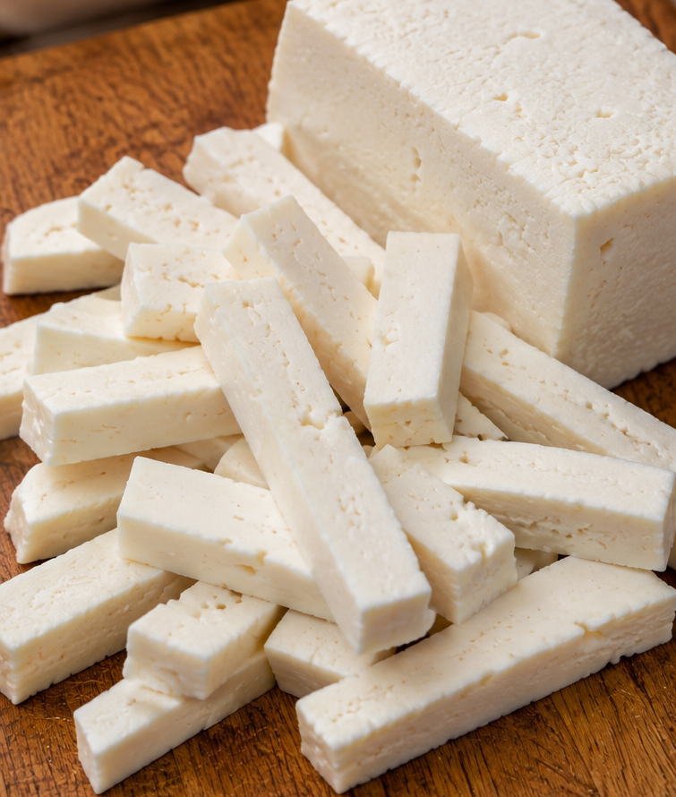 Bastones de queso paisa fresco, el relleno tradicional venezolano de Los Teques.